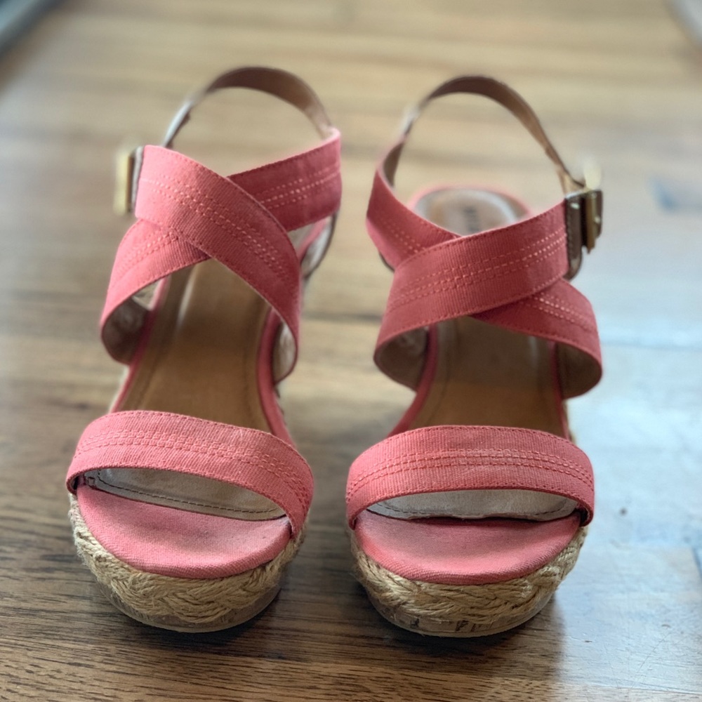 Coral Wedge Sandals